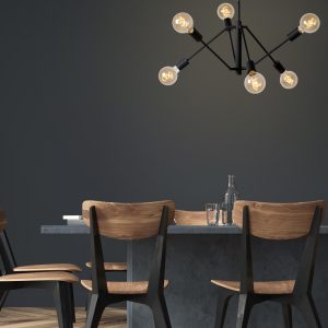 Lucide hanglamp LESTER – 6xE27 – Zwart Lucide hanglamp LESTER – 6xE27 – Zwart