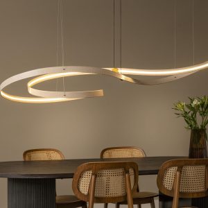 Lucide hanglamp SLALOM – Geïntegreerde LED – Beige Lucide hanglamp SLALOM – Geïntegreerde LED – Beige