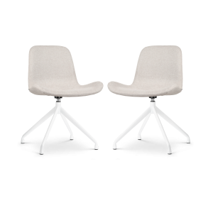 Nolon Nola-Fé Draaibare Eetkamerstoelen Set van 2 Beige – Wit Nolon Nola-Fé Draaibare Eetkamerstoelen Set van 2 Beige – Wit