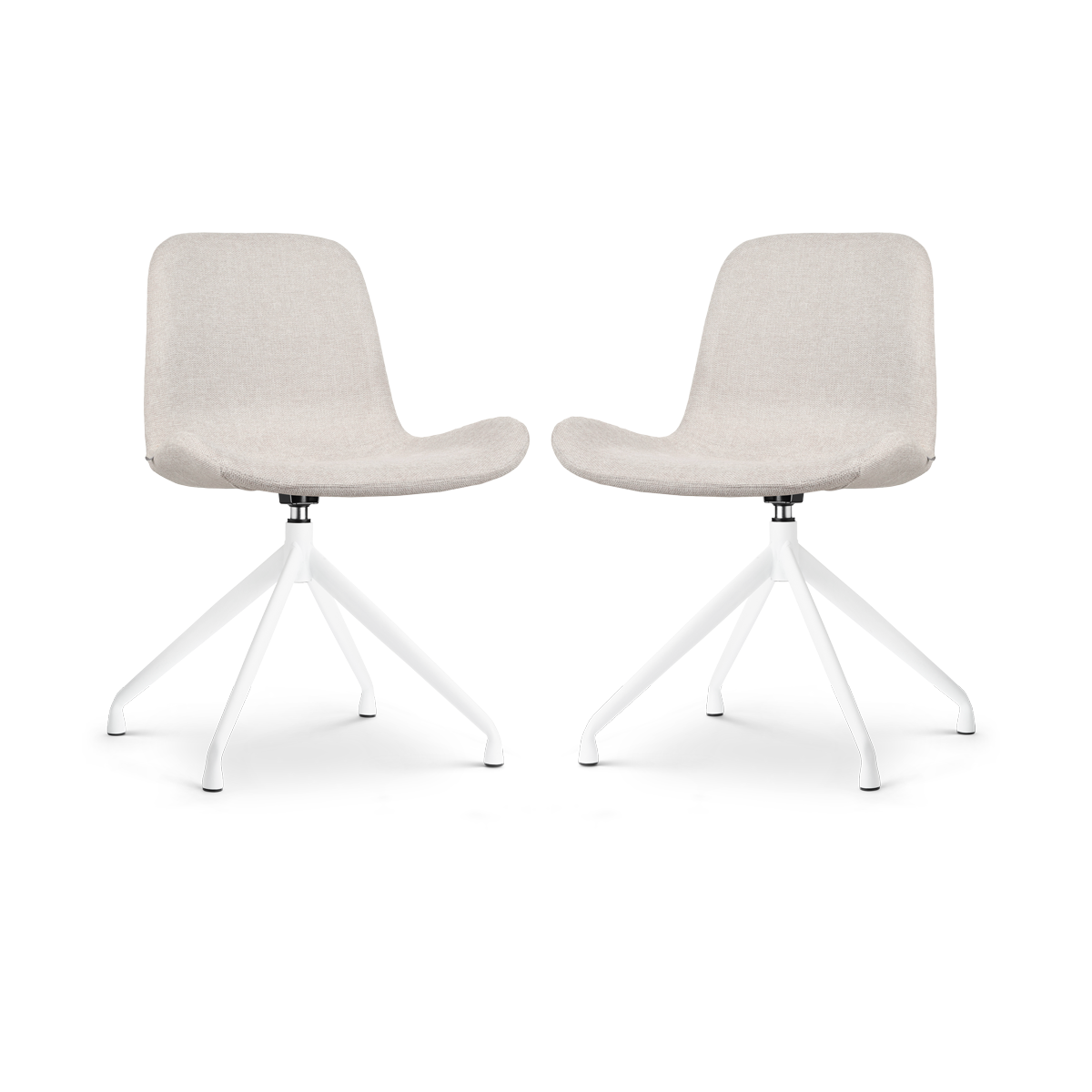 Nolon Nola-Fé Draaibare Eetkamerstoelen Set van 2 Beige - Wit