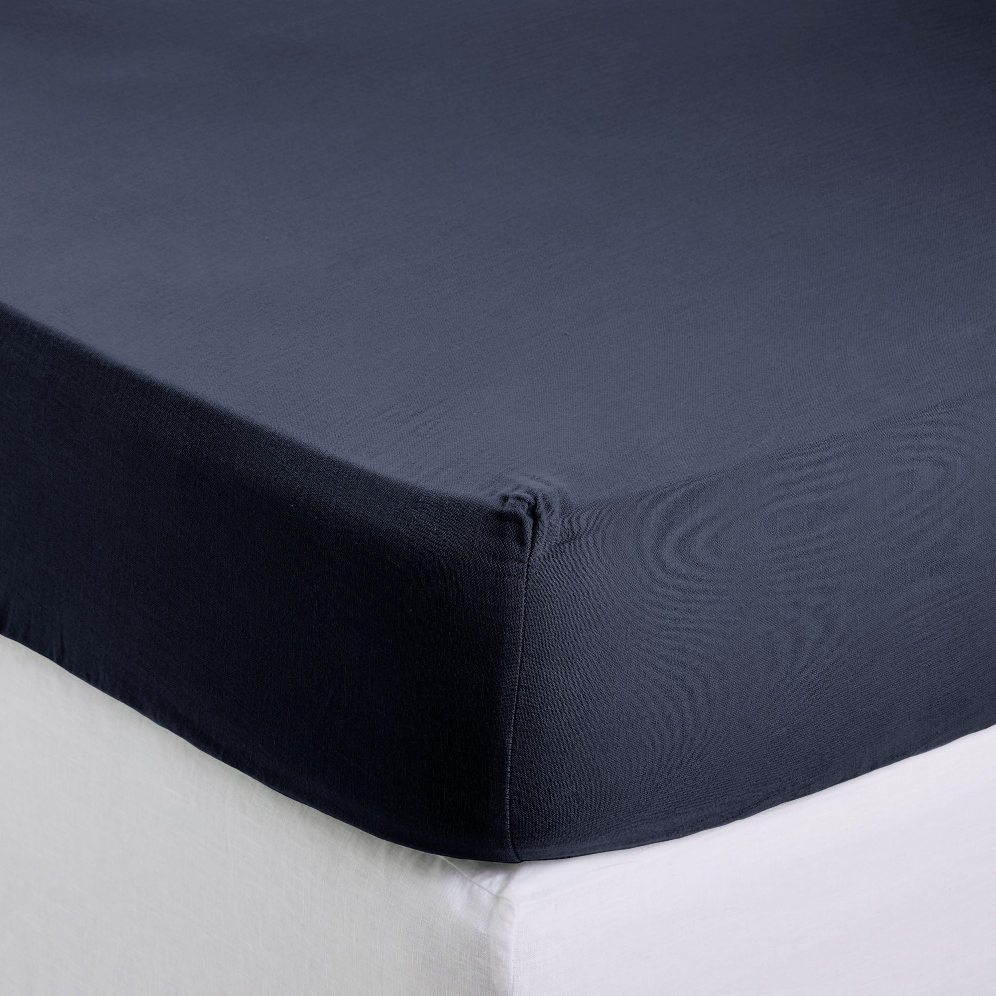 Madura Hoeslaken Lou blauwe inkt 90x200 cm