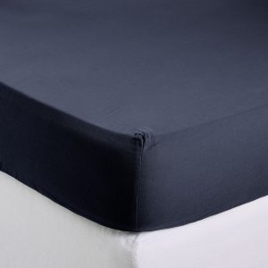Madura Hoeslaken Lou blauwe inkt 140×200 cm Madura Hoeslaken Lou blauwe inkt 140×200 cm