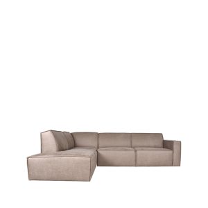LABEL51 Bank Kay 2,5-Zits Hoek Links – Taupe – 283x218x80cm