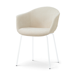 Nolon Nora-Otis Eetkamerstoel Cottonbeige – Wit Onderstel Nolon Nora-Otis Eetkamerstoel Cottonbeige – Wit Onderstel