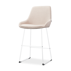 Nolon Nino-Isa Barkruk Beige – Stof – Wit Onderstel – 65 cm Nolon Nino-Isa Barkruk Beige – Stof – Wit Onderstel – 65 cm