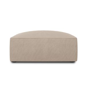 Micadoni Poef Ruby structurele stof, donkerbeige – 93x93x40cm Micadoni Poef Ruby structurele stof, donkerbeige – 93x93x40cm