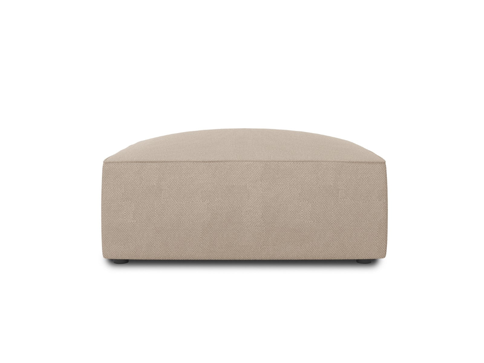 Micadoni Poef Ruby structurele stof, donkerbeige - 93x93x40cm
