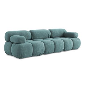 LaMiaSofa 3-zits bank Sanremo – chenille stof – jeans – 285x96x70