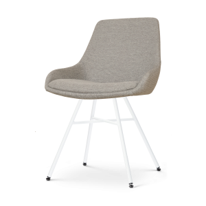 Nolon Noa-Isa Eetkamerstoel Warm Grijs – Stof – Wit Onderstel Nolon Noa-Isa Eetkamerstoel Warm Grijs – Stof – Wit Onderstel