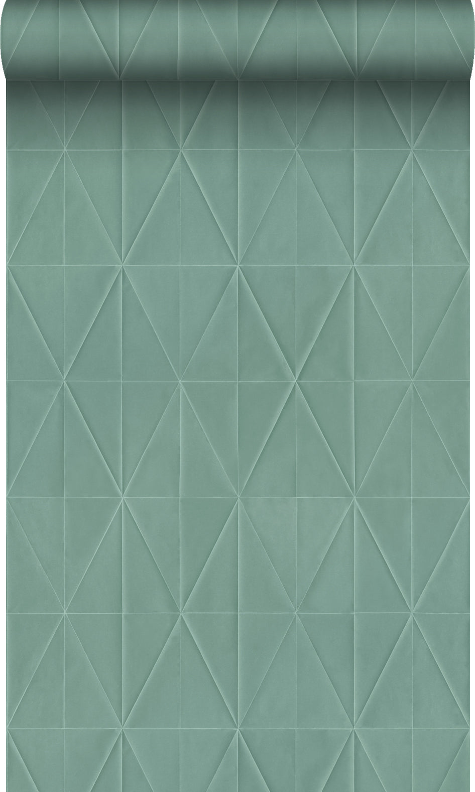 Origin Wallcoverings behang origami motief vergrijsd groen - 53 cm x 1