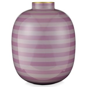 Pip Studio Bloemenvaas – Ronde Vorm – Lila – Metaal – 32 cm Pip Studio Bloemenvaas – Ronde Vorm – Lila – Metaal – 32 cm