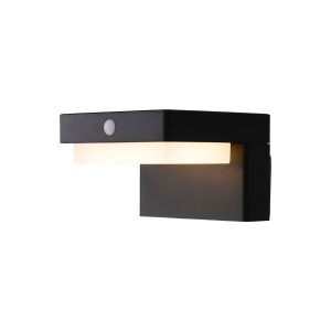 Lighto – Wandlamp zwart solar voor buiten – Oplaadbaar – Werkt op zonn Lighto – Wandlamp zwart solar voor buiten – Oplaadbaar – Werkt op zonn