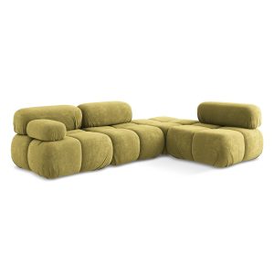LaMiaSofa hoekbank rechts Sanremo – chenille stof – limoengroen – 285x LaMiaSofa hoekbank rechts Sanremo – chenille stof – limoengroen – 285x