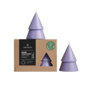 Originalhome dennenboom kaars – violet – M – set van 2 Originalhome dennenboom kaars – violet – M – set van 2