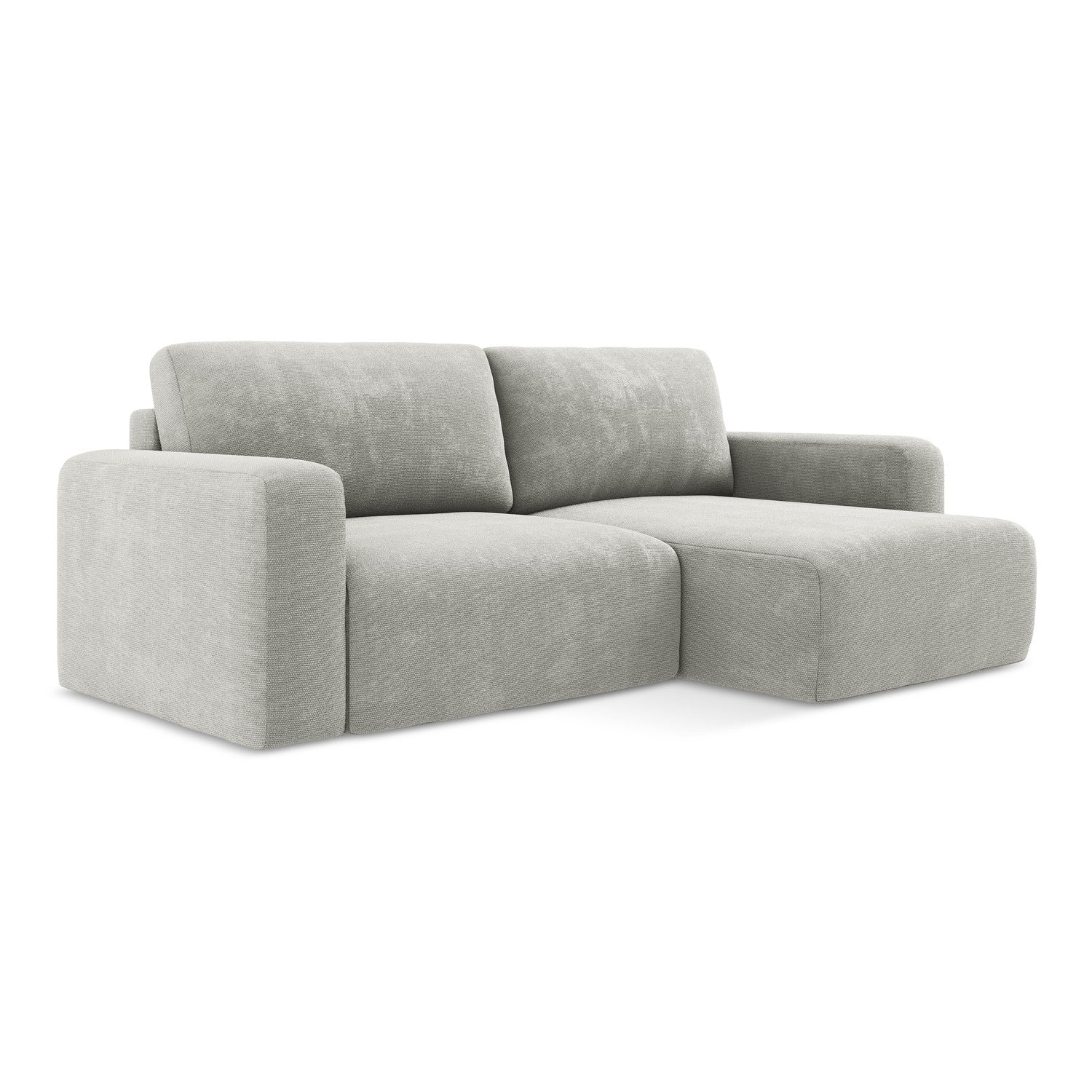 LaMiaSofa hoekbank rechts Ostia - chenille stof - lichtgrijs - 244x149