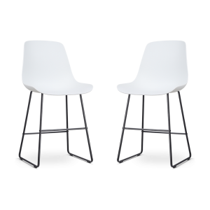 Nolon Nino-Pip barkruk wit – zwart onderstel – 65 cm – set van 2 Nolon Nino-Pip barkruk wit – zwart onderstel – 65 cm – set van 2