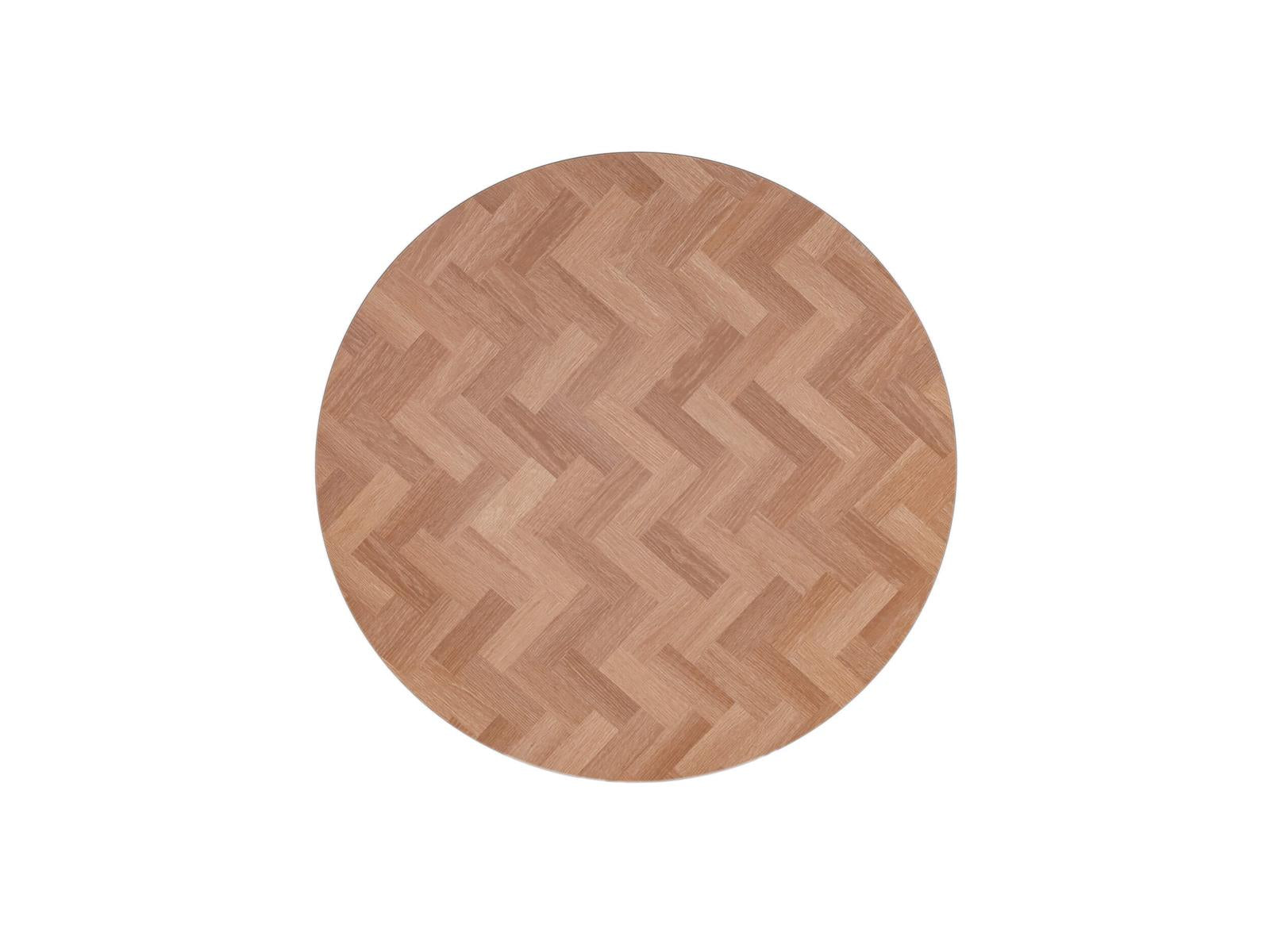 MaximaVida rond tafelblad Copenhagen 45 cm - HPL fishbone look