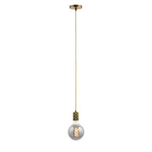 Lighto | Pendel Champagne Goud | Inclusief Lichtbron Rookglas | Retro Lighto | Pendel Champagne Goud | Inclusief Lichtbron Rookglas | Retro