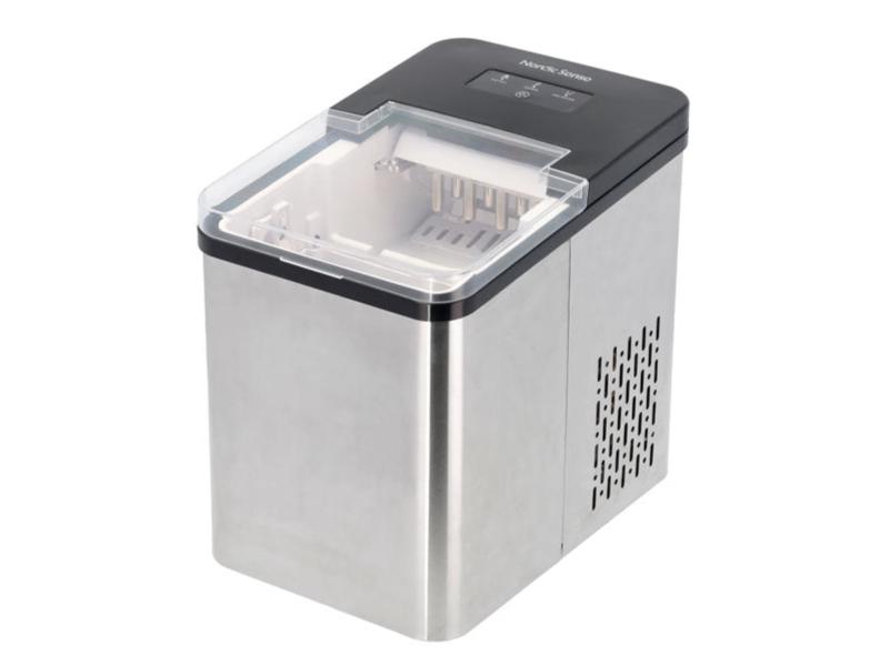 Nordic Sense ijsblokjesmachine, 1,8L, 100 watt, staal/zwart
