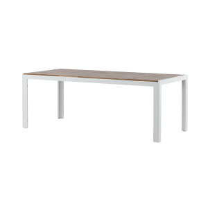 Nest outdoor Lasse Tuintafel Aluminium Wit – met Houten Tafelblad Nest outdoor Lasse Tuintafel Aluminium Wit – met Houten Tafelblad