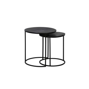 Light & Living bijzettafel TALCA – zwart – Ø49cm