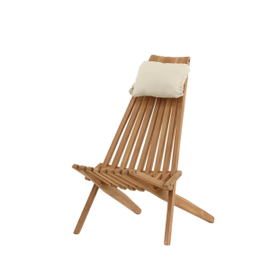 Nest outdoor Frida houten tuinstoel naturel – met hoofdkussen Nest outdoor Frida houten tuinstoel naturel – met hoofdkussen