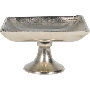Lesli Living schaal Brush – zilver – 24x24x13cm Lesli Living schaal Brush – zilver – 24x24x13cm