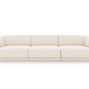 Micadoni Bank Miley 3-zits, structurele stof ivoor – 90x255x70cm Micadoni Bank Miley 3-zits, structurele stof ivoor – 90x255x70cm