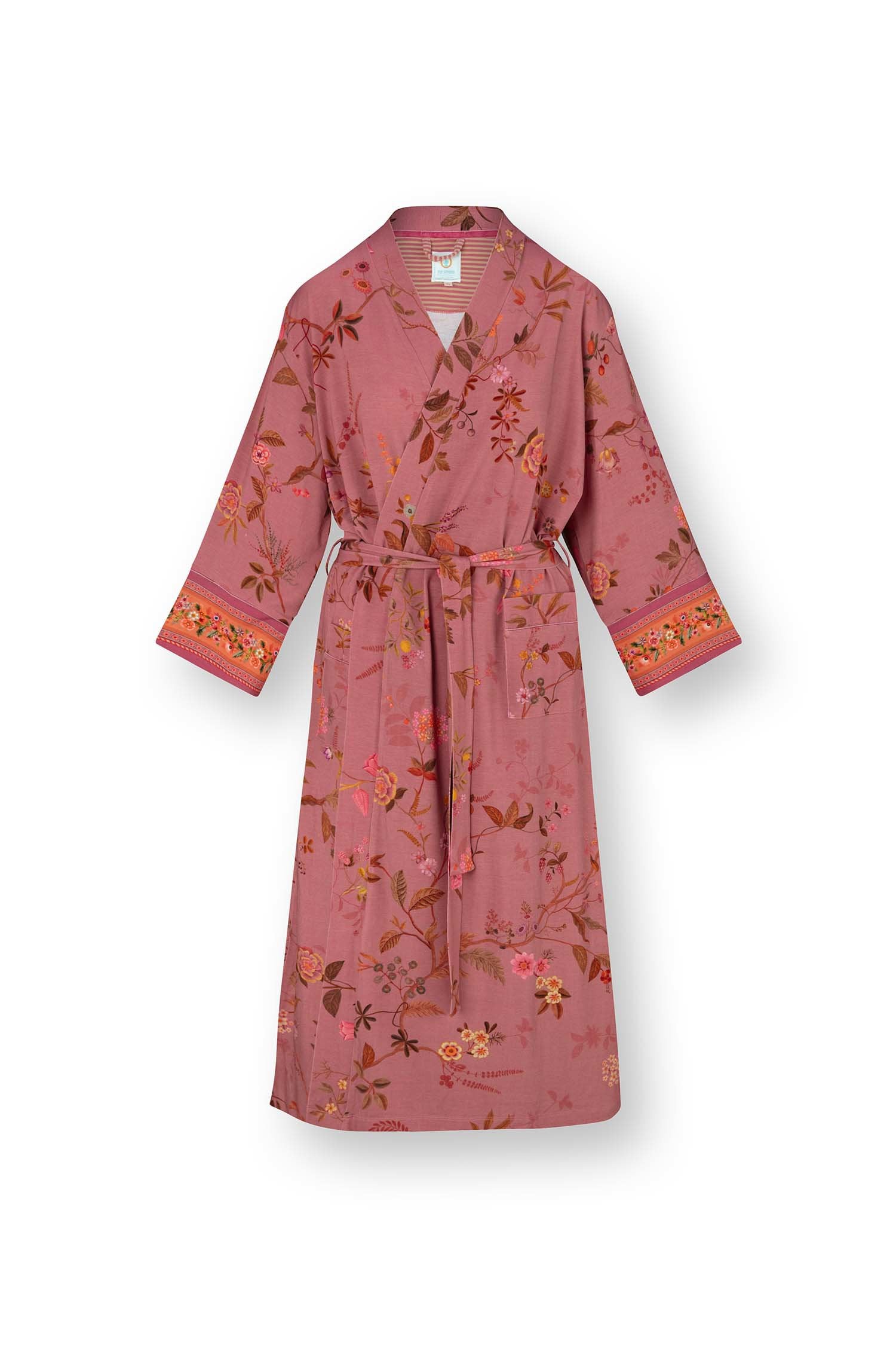 Pip Studio - Noa Kimono Dames - Bodhi Flower - Roze - XL