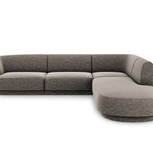 Micadoni rechter hoekbank Miley 6-zits, chenille, grijs – 248x255x70cm Micadoni rechter hoekbank Miley 6-zits, chenille, grijs – 248x255x70cm