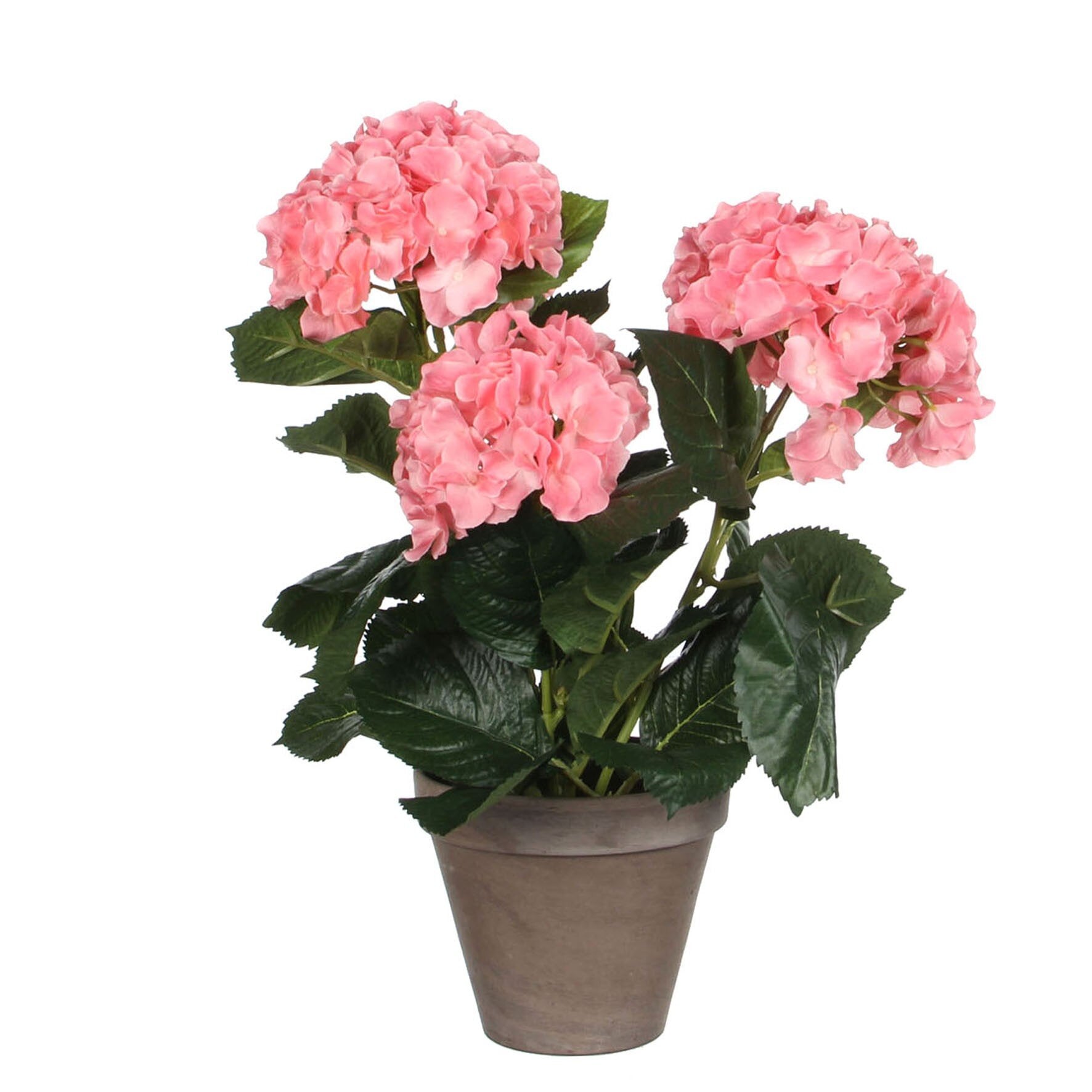 Mica Decorations Hortensia Kunstplant in Bloempot Stan - H40 x Ø35 cm