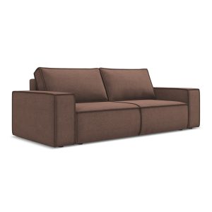 LaMiaSofa 3-zits slaapbank Livorno – textuurstof – poederroze – 255×10