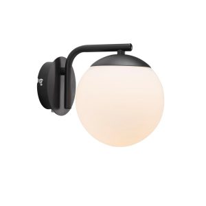 Nordlux wandlamp Grant – 1 lichts – 20.7 x 16.4 cm – zwart