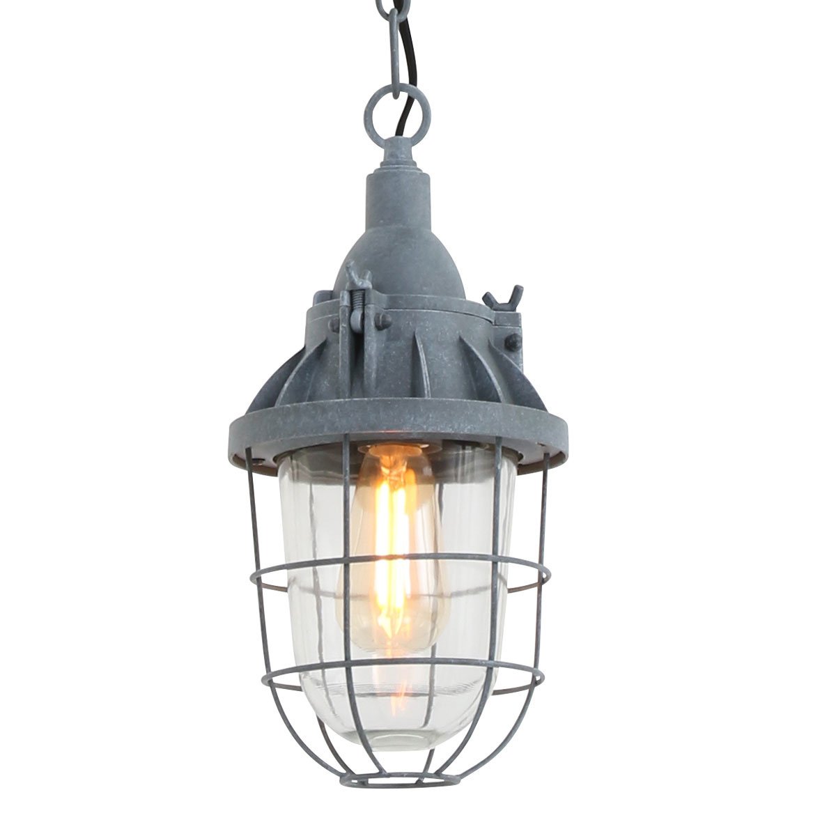 Mexlite hanglamp ebbe - 1 lichts - 17x 156 cm - grijs