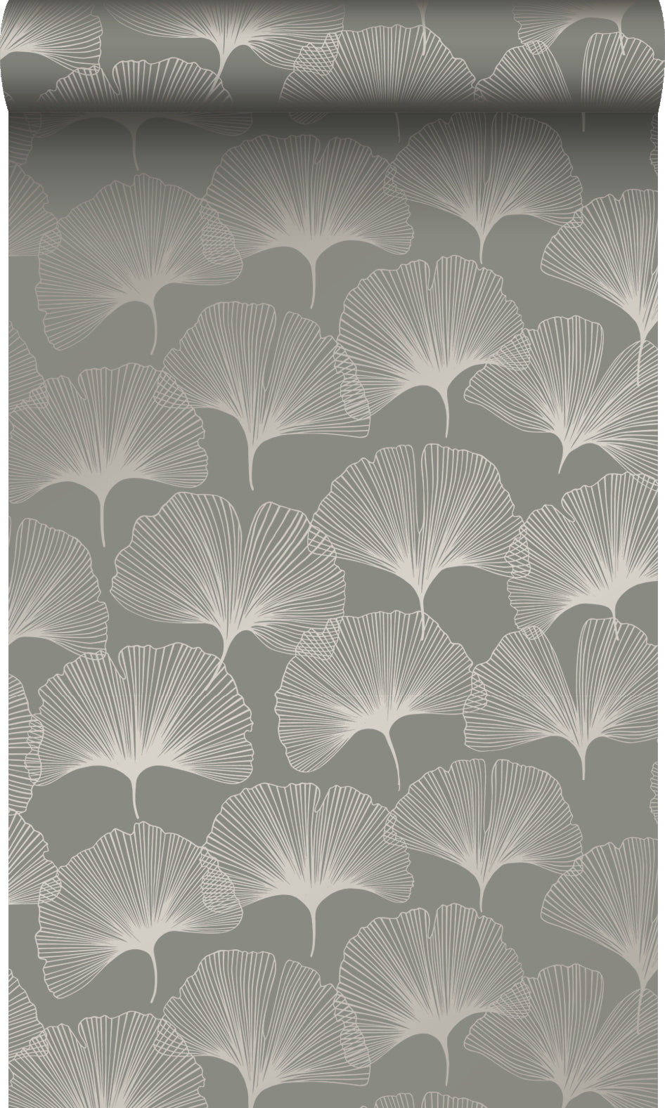 Origin Wallcoverings behang ginkgo bladeren warm grijs - 53 cm x 10.05