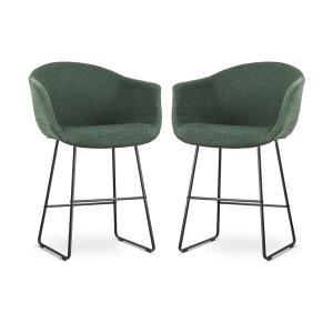 Nolon Nino-Otis Barkrukken Set van 2 – Donkergroen – Zwart – 65 cm Nolon Nino-Otis Barkrukken Set van 2 – Donkergroen – Zwart – 65 cm