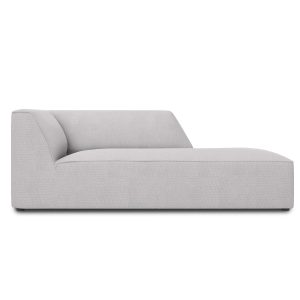 Micadoni rechter chaise longue Ruby structurele stof, lichtgrijs – 180 Micadoni rechter chaise longue Ruby structurele stof, lichtgrijs – 180