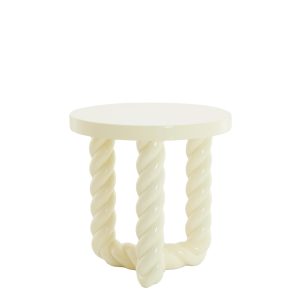 Light & Living bijzettafel Vallejo – wit – Ø46cm