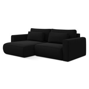 LaMiaSofa hoekbank links Perugia – velours – zwart – 240x149x82 LaMiaSofa hoekbank links Perugia – velours – zwart – 240x149x82