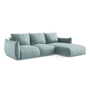 LaMiaSofa hoekbank rechts Savona – textuurstof – jeans – 242x162x90
