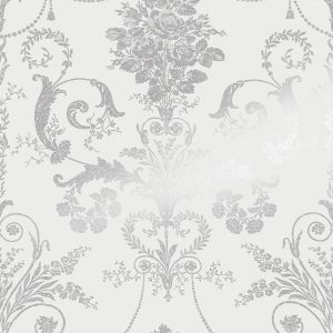 Laura Ashley Vliesbehang – Josette Metallic Silver – 10mx52cm Laura Ashley Vliesbehang – Josette Metallic Silver – 10mx52cm