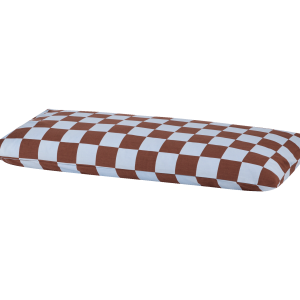 noo.ma Plu Pillowcase katoensatijn 300 TC 60×70 cm, Baby Blue & Cocoa noo.ma Plu Pillowcase katoensatijn 300 TC 60×70 cm, Baby Blue & Cocoa