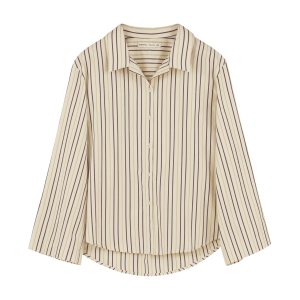 noo.ma Tala pyjamashirt – gestreept, 100% biologisch katoen, Yellow, X
