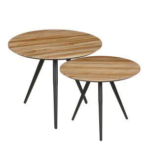 Mica Decorations Jailey Bijzettafel – Set van 2 – H49 x Ø50 cm – Gerec Mica Decorations Jailey Bijzettafel – Set van 2 – H49 x Ø50 cm – Gerec