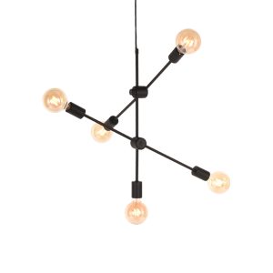 LABEL51 Hanglamp Stilo – Zwart Metaal – 70x70x70cm LABEL51 Hanglamp Stilo – Zwart Metaal – 70x70x70cm