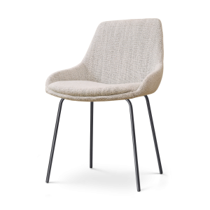 Nolon Nora-Isa Eetkamerstoel Beige Gemêleerd – Stof – Zwart Onderstel Nolon Nora-Isa Eetkamerstoel Beige Gemêleerd – Stof – Zwart Onderstel
