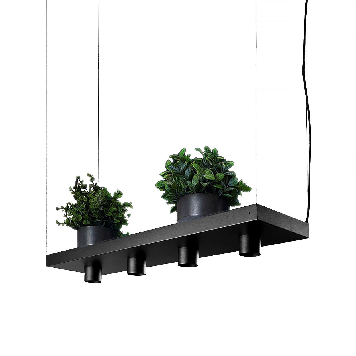 Nowodvorski hanglamp Plant - 4 lichts - 80 x 150 cm - zwart