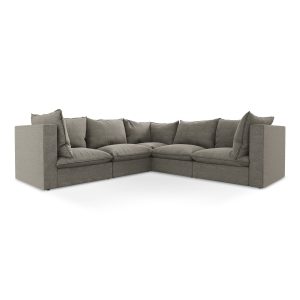 LaMiaSofa Modulaire hoekbank Ravenna – bouclé – grijs – 255x255x77