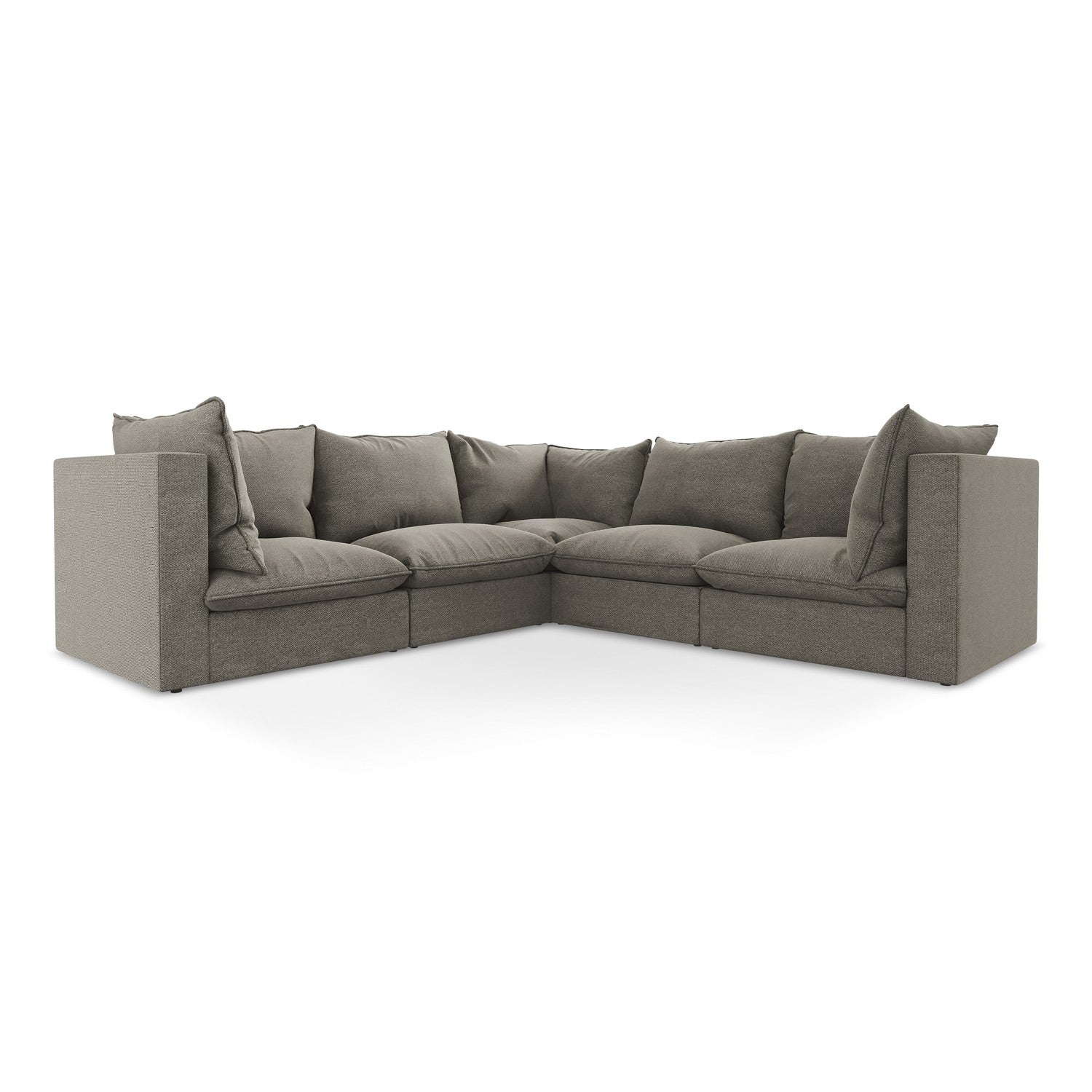 LaMiaSofa Modulaire hoekbank Ravenna - bouclé - grijs - 255x255x77