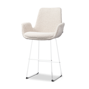 Nolon Nino-Eef Barkruk Bouclé Beige – met Armleuning – Wit – 65 cm Nolon Nino-Eef Barkruk Bouclé Beige – met Armleuning – Wit – 65 cm